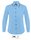 Women`s Long Sleeves Fitted Shirt Baxter, SOL�S 569 // L608 Sky Blue / Navy | L